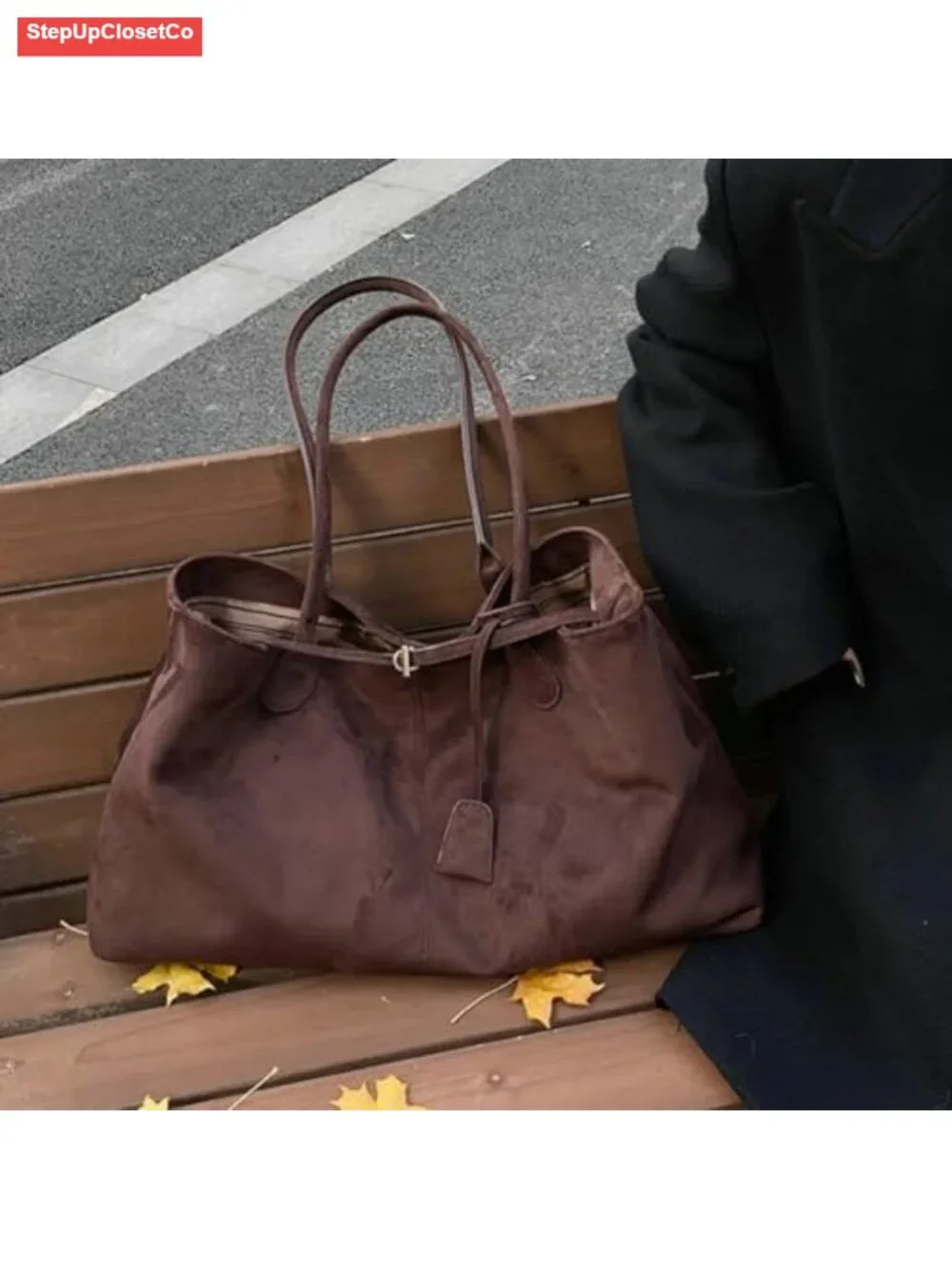 Oversized Suede Slouchy Hobo Bag Tote Purse Shoulder Satchel Handbag Women